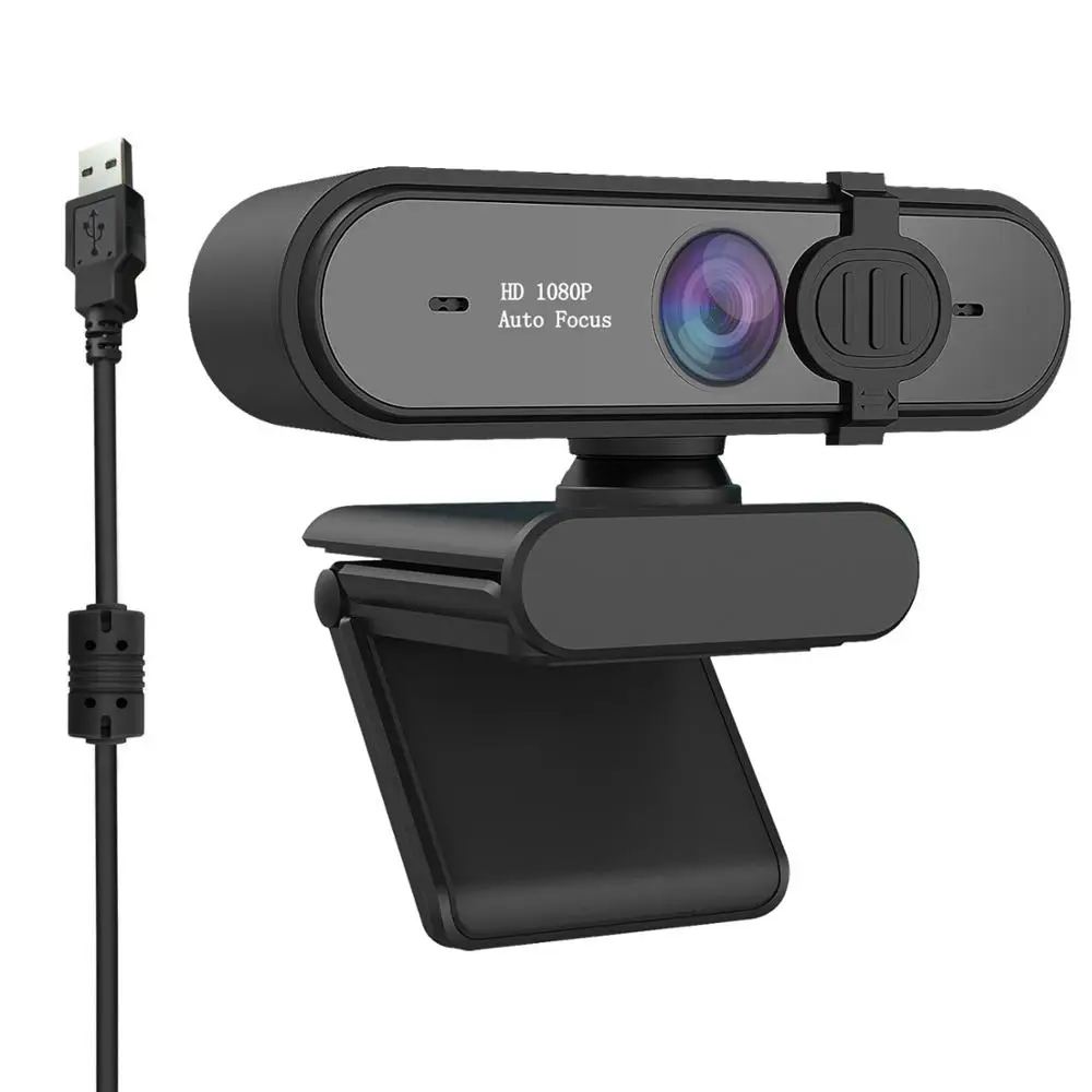 Веб камера 1080P с автофокусом USB Full HD веб микрофоном для Mac ноутбука компьютера Youtube