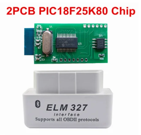 BT double chip Супер Мини Bluetooth ELM327 V1.5 PIC18F25K80 чип OBD2 Disgnostic инструмент ELM 327 1,5 поддержка J1850 протоколы код ридер - Цвет: BT double chip