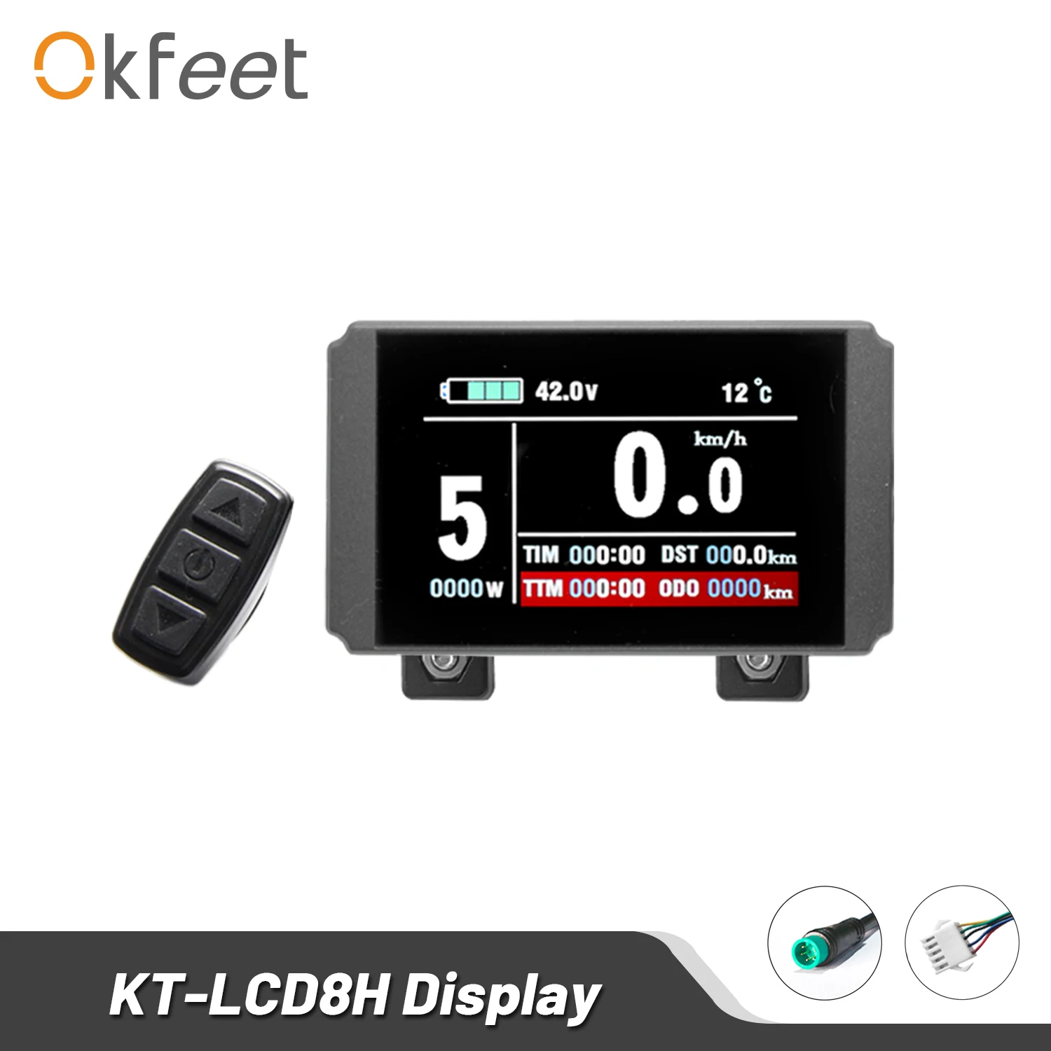 Okfeet KT LCD8H eBike LCD Display Electric Bicycle LCD8H USB KT LCD3 Display KT-LCD for Electric Bike LCD