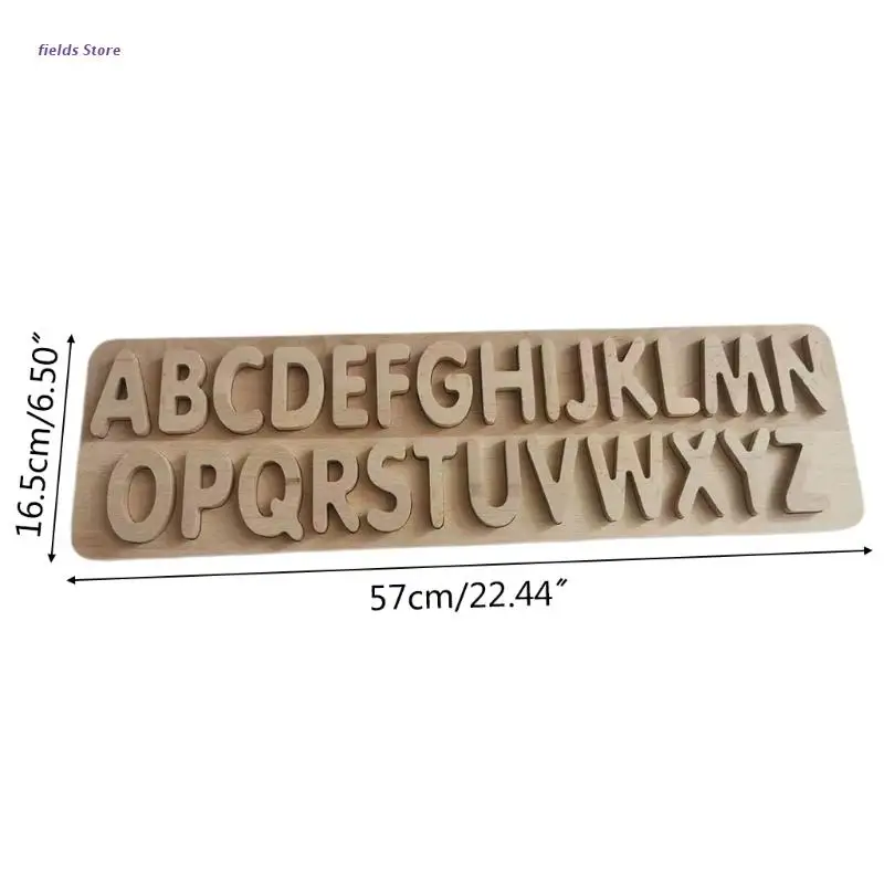 Natural Wooden Alphabet Puzzle Letters ABC Board Toddlers Kids Early Educational Toys Matching Letter Family Game Toy | Игрушки и хобби