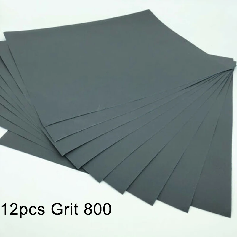 

Wet/Dry Sandpaper 230 × 280mm 12pcs/Set 320/400/600/800/1000/1500/2000/2500/3000/5000/7000 For Sanding Wood Furniture