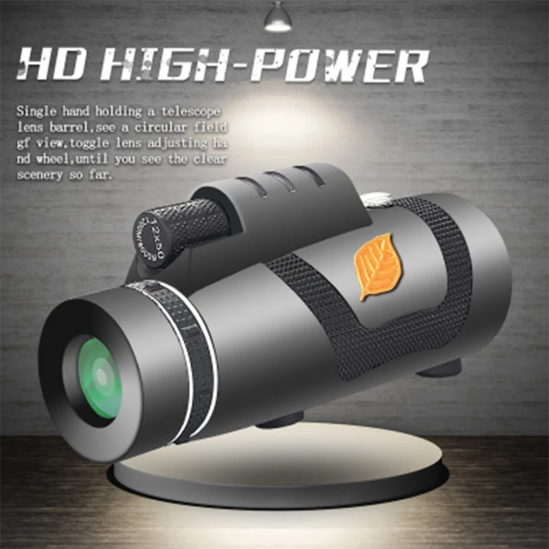 

12x50 Telescope Powerful Monocular for Hiking Tourism Bird Watching Night Vision Pocket Goggles X7JD