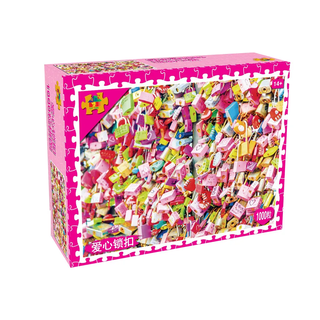 

HIINST 1000pcs Wish Lock Paper Picture Jigsaw puzzles Toys Kids Educational Toys Adult Puzzle Holiday Gifts 2021