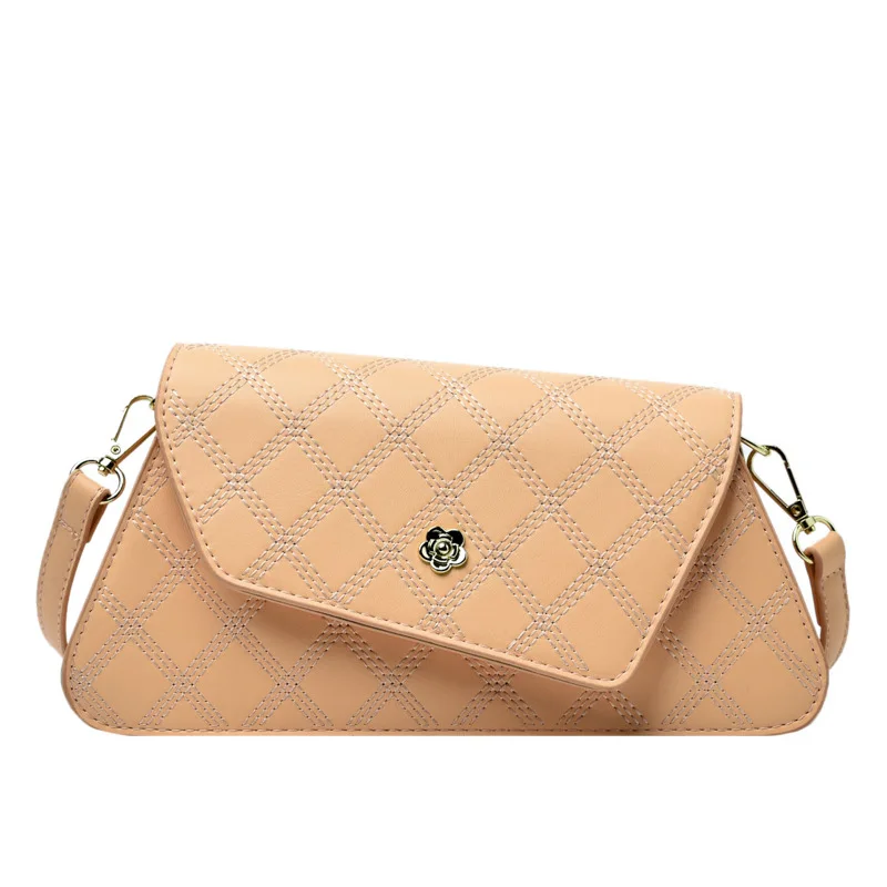 

New Korean Women's Bag 2021 Leisure Rhombus Polygon Baguette Bag Summer One-shoulder Messenger Bag Western Style Underarm Bag