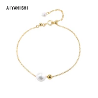 aiyanishi 18k gold filled pearl bracelets pearl bangles women natural freshwater pearls bracelets jewelry simply lovers gifts