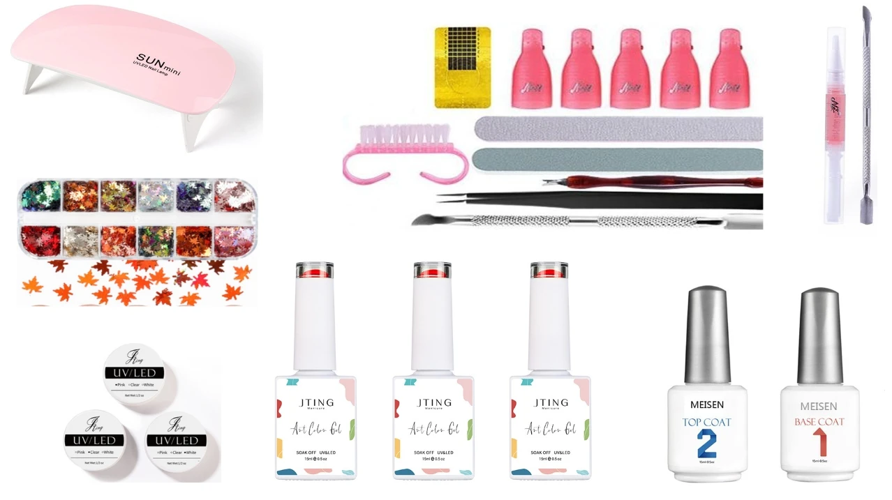 

Инструмент для маникюра, лампа для ногтей, инструменты для ремонта ногтей, лак для ногтей, нижнее и верхнее покрытие, разнообразие подходящи...