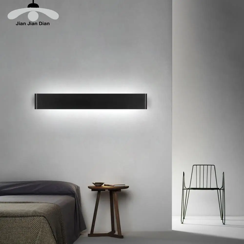 Прямоугольная светодиодная настенная лампа, прикроватные бра, 10 Вт, 20 Вт, 24 Вт, светильник, 110 В, 220 В, для гостиной, ванной комнаты, зеркальный светильник, для внутреннего прохода