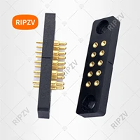 1set male female pitch 3mm 1 2a probe connector spring thimble charging spring needle conductive 10p pogo pin 10pin ripzv