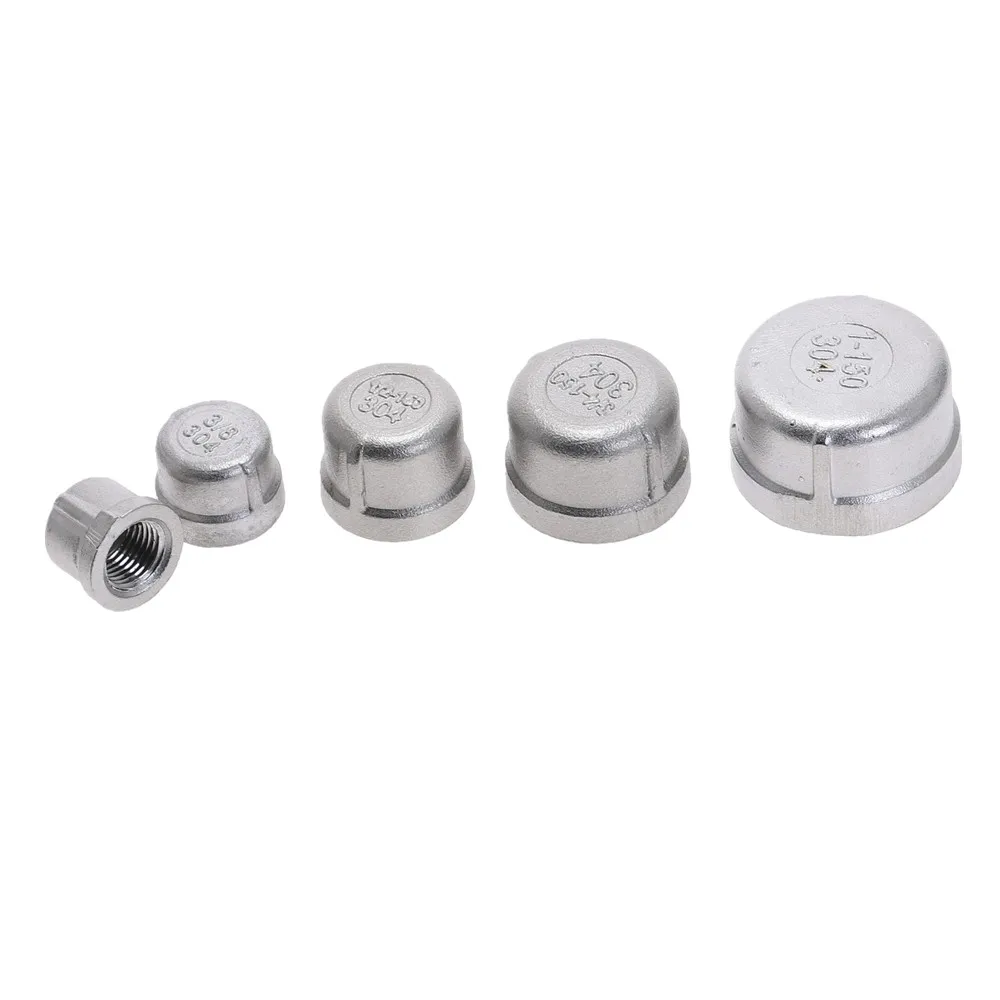 Фото 1pcs 304 stainless steel inner silk tube cap/head/tube plug pipe Plumbing Fittings Female Thread 1/4'' 3/8" 1/2'' 3/4" 1" 1pcs 304 stainless steel inner silk tube cap/head/tube plug pipe Plumbing Fittings Female Thread 1/4'' 3/8" 1/2'' 3/4" 1"