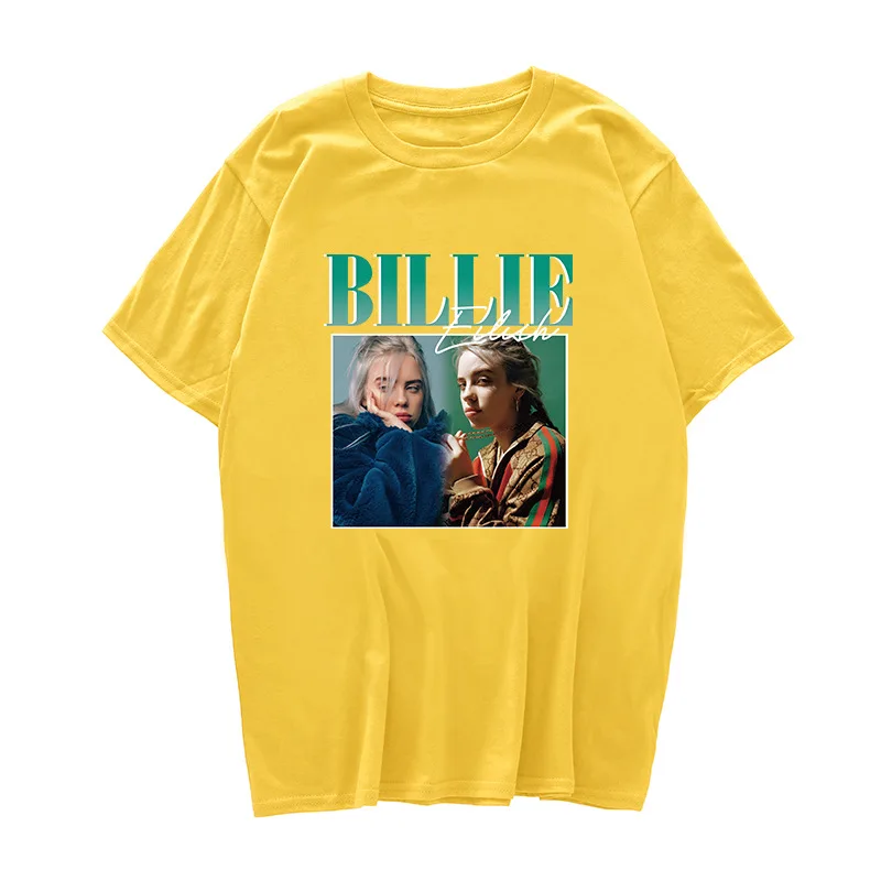 Футболки Billie Eilish принт в стиле 90 х Винтаж черного цвета виде майки футболки