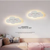 LED 18W 19X30cm Nordic Creative Cloud Wall Lamp Children's Room Cute Cartoon Wall Lamp Ins Colorful Bedroom Bedside Wall Lamp