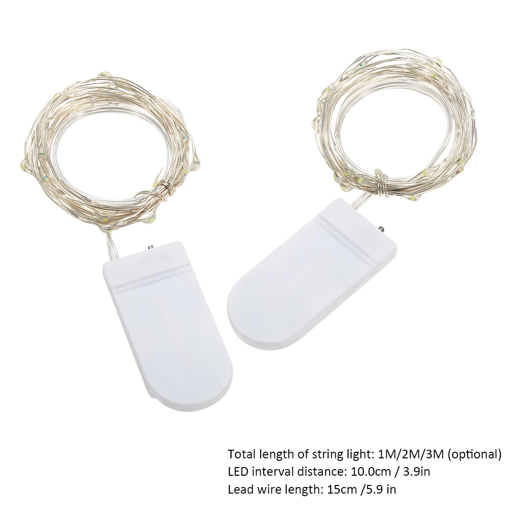 1 м/2 м/3 м 30 светодиодов Звездная медная проволочная струнная лампа на батарейках