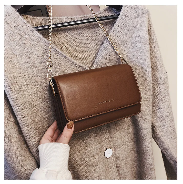 Темный хаки Meteor bird black mini square women shoulder bags small messenger bag little Japanese crossbody bag - Цвет: Темный хаки