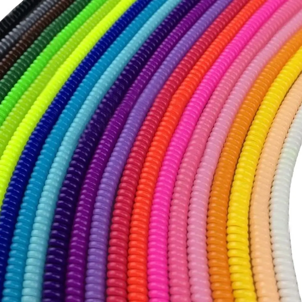 

4 шт. 60 см спиральный протектор кабеля для Iphone Samsung Android наушники проволочный чехол защитный чехол USB зарядный кабель намотка