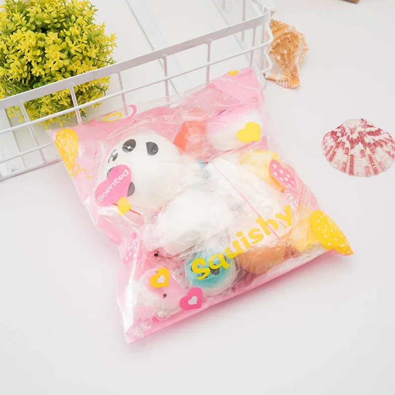 2019 случайные стили 10 шт./лот Мода Kawaii мультфильм панда банан бисквит мягкое ПУ