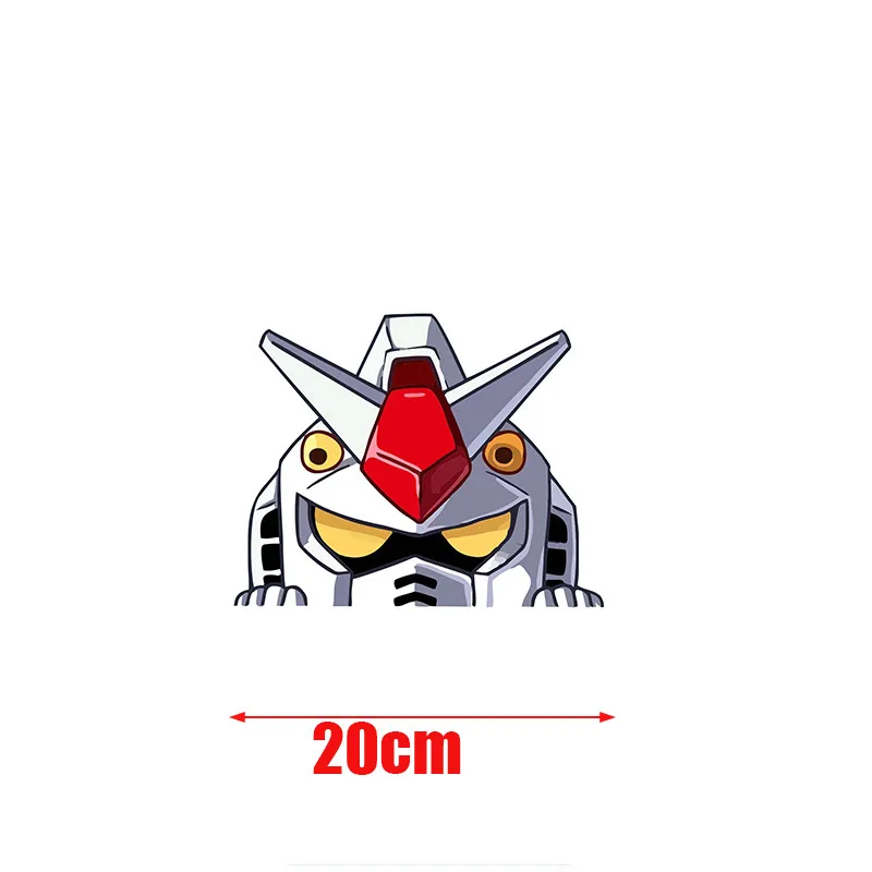 

Three Ratels FC41 3D GUNDAM RX-78 Peeking Anime Car Sticker for Peugeot 206 308 Vinyl PVC Decal for Wall Laptop Waredrobe