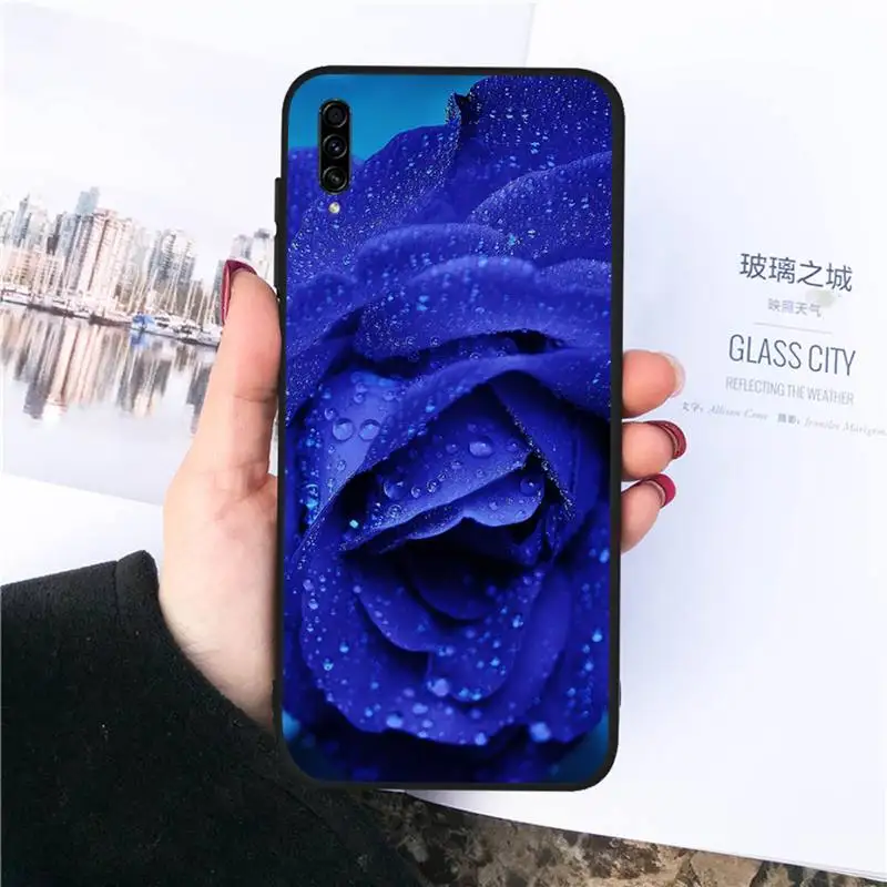 

Blue rose Phone Case For Samsung galaxy S 21 20 10 8 A 50 21s 51 71 70 40 20 20e note 10 plus Ultra 5g fe
