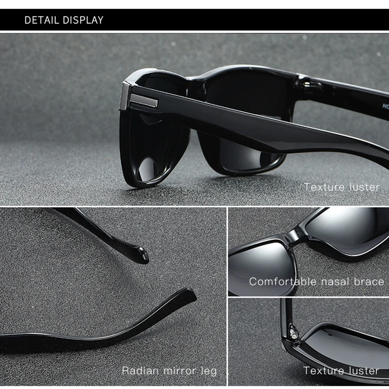 

Luxury Brand Polarized Sunglasses Men Designer Classic Driving Goggles Sunglass Male Vintage Rectangle Sun Glasses For Men Women