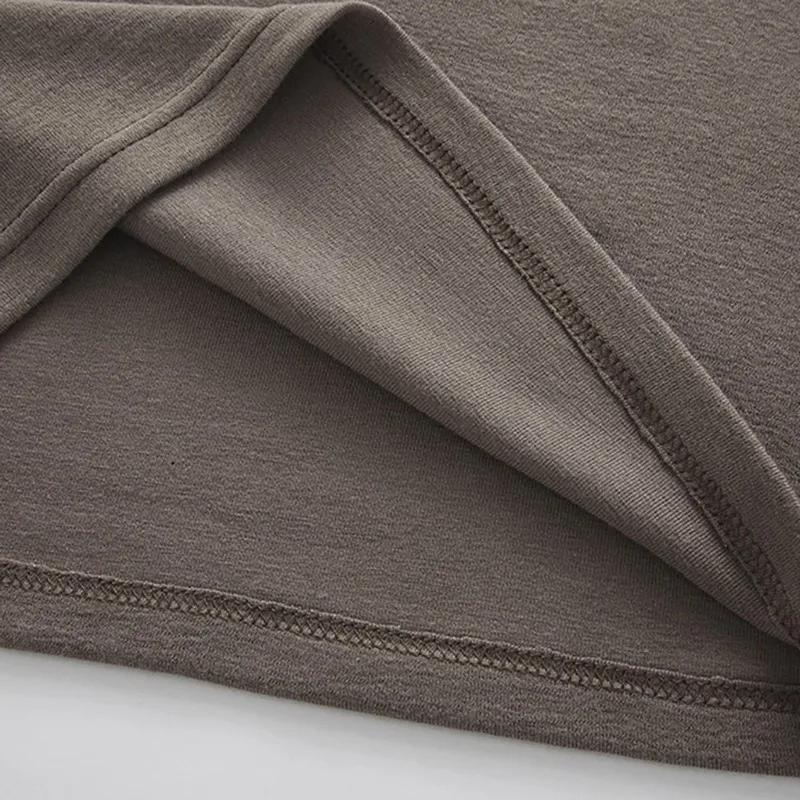 

2021 Long Sleeve Slim Bodycon T-shirt Women Solid Asymmetrical Tops Elegant Office Lady Japanese Female Casual Pullover 13A132