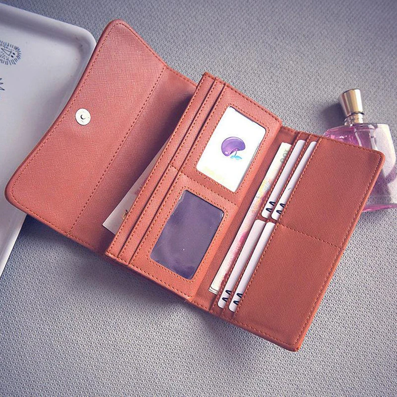 Дамский кошелек Женский из искусственной кожи в стиле бохо сумочка-клатч Длинный