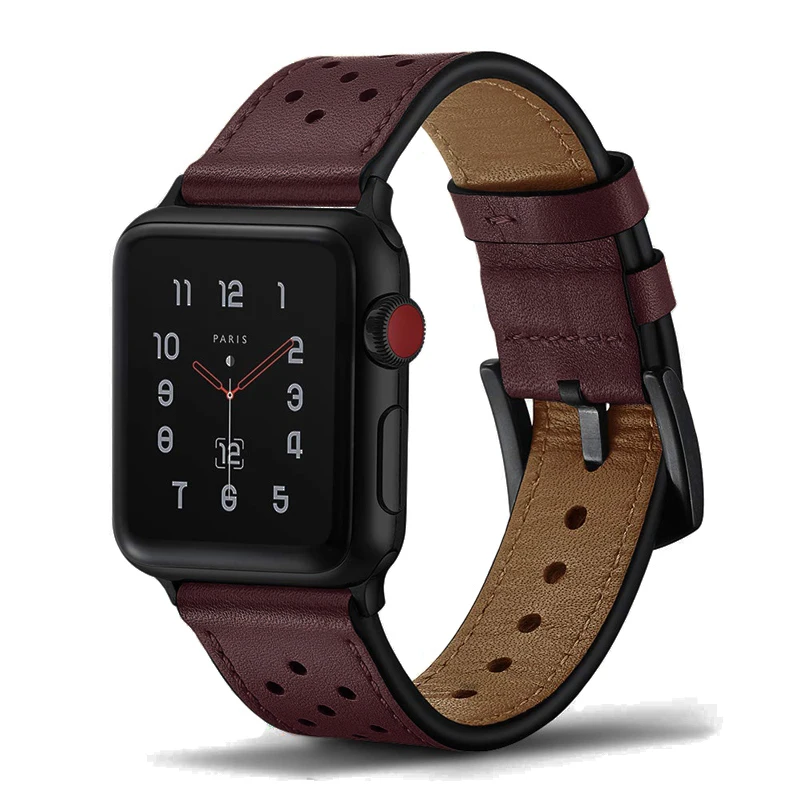 Ремешок из натуральной кожи для apple watch band 42 мм 38 браслет 4 5 44 40 аксессуары iwatch pulseira
