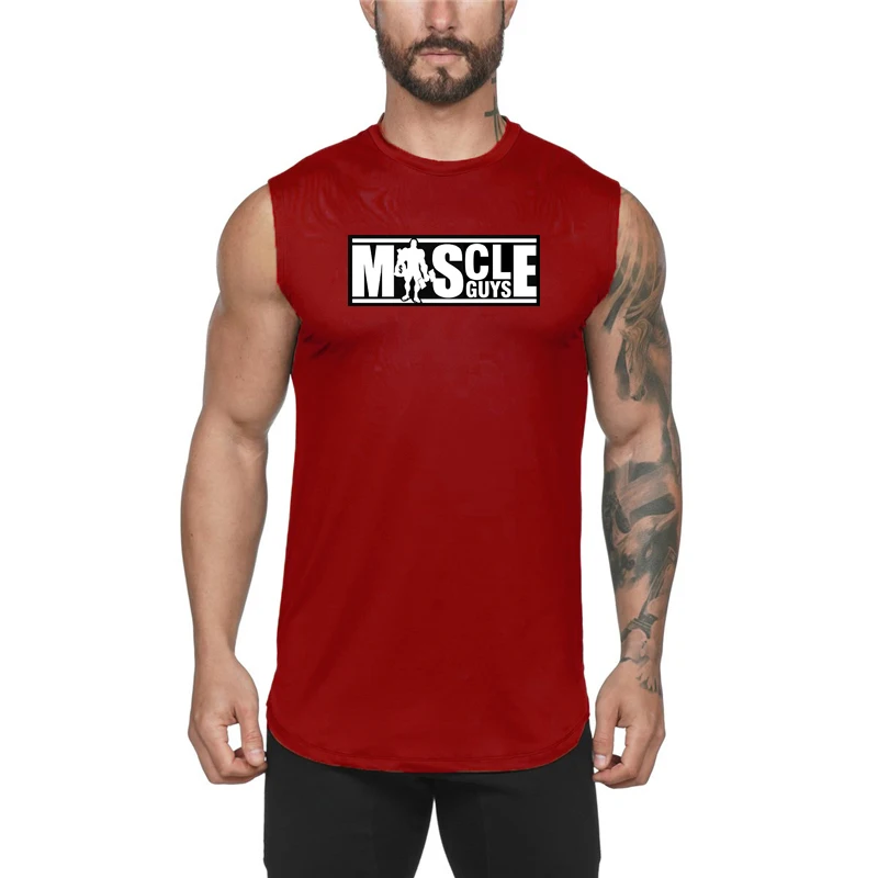 

Cotton Gym Clothing Fitness Stringer Tank Top Men Sleeveless Tanktops For Boys Bodybuilding Undershirt Workout Vest