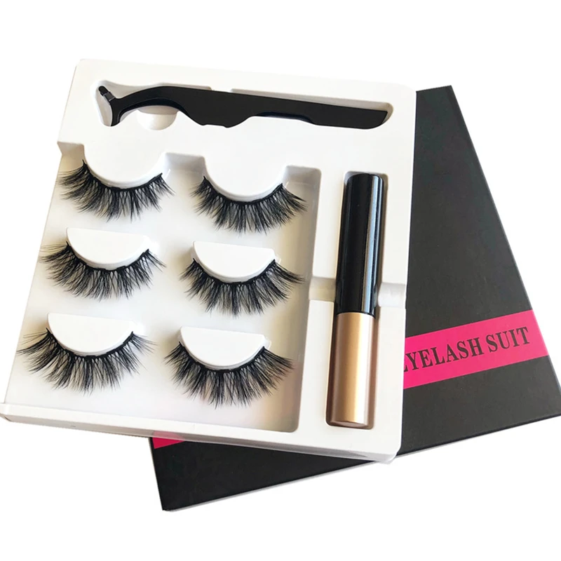 Инструмент для макияжа Магнитная подводка глаз Комплект ресниц водоСТОЙКАЯ