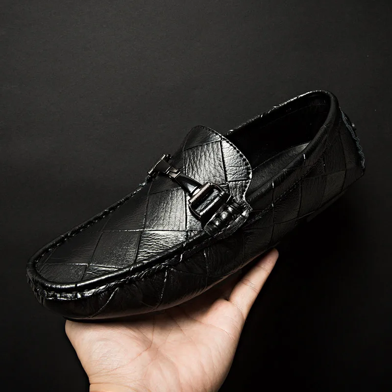 

Мокасины мужские из натуральной кожи, роскошные брендовые итальянские лоферы, уличная модная обувь без застежки для вождения