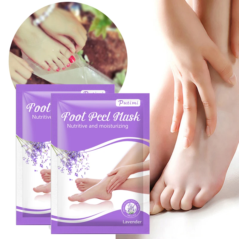 

9Packs PUTIMI Exfoliating Foot Mask Dead Skin Remover Lavender Feet Mask for Legs Pedicure Socks Feet Mask Foot Peeling Mask