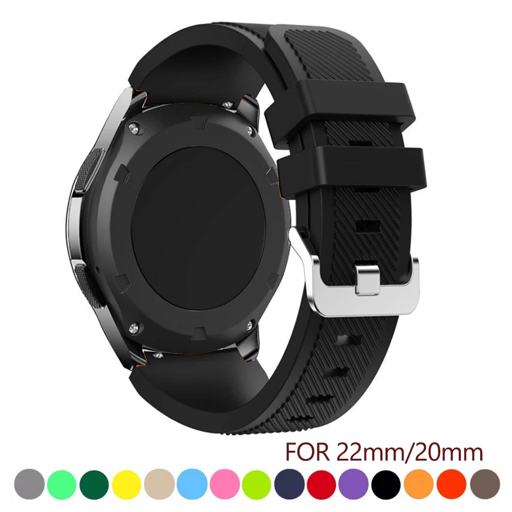 

Ремешок силиконовый для Samsung Galaxy 46 мм gear S3 Frontier 3 45 мм, браслет для huawei watch GT 2 46 мм/2e/gt2 pro, 22 мм
