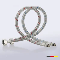 304 stainless steel hot and cold water inlet hose connecting to pond choi basin angle valve faucet pointed water inlet hose