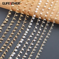 gufeather c223diy chainpass reachnickel free18k gold platedcopperplastic pearldiy bracelet necklacejewelry making1mlot