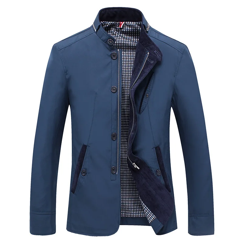 Мужская брендовая качественная деловая повседневная куртка мужская однотонная куртка на весну и осень новая мужская приталенная куртка 2021