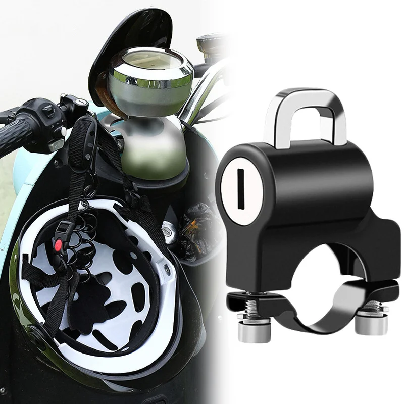 

Multifunctional Helmet Lock for Motorcycles Scooter Bicycle Helmet Strong Alloy Lock Handlebar Mount Helmet Accessories