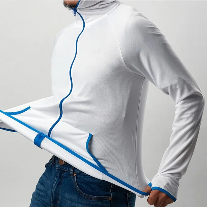 Men Casual Hooded Hoodies Waterproof Anti-stain Spring Autumn Long Sleeve Zip Up Fishing Hoodie Top Pullover Sweatshirts | Мужская