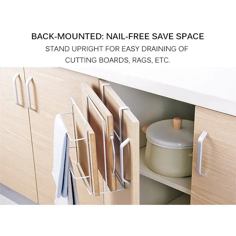 Подвесной стеллаж для доски из кованого железа на стенку кухонного шкафа