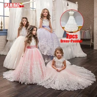 plbbfz girls christmas dress white bridesmaid kids clothe for girls children long princess dress party wedding dress 10 12 years