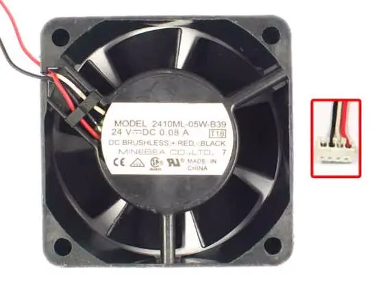 

NMB-MAT 2410ML-05W-B39 T18 DC 24V 0.08A 60x60x25 мм вентилятор охлаждения сервера