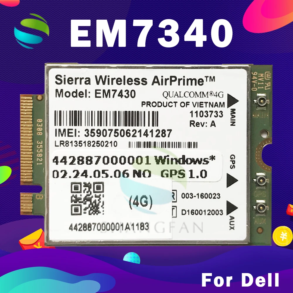 EM7430 GOBI6000 Cat6 300M 4G Card LTE for DELL 7280 7285 7290 7389 7390 7480 7490 E7470 | Компьютеры и офис