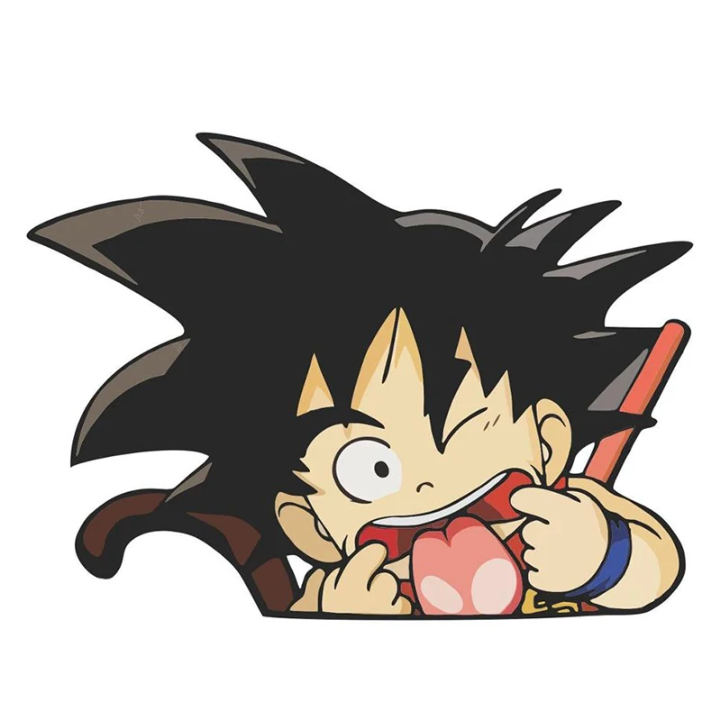 

15cmX15cm,pvc Boutique Goku Peeking Anime Car Sticker KK Vinyl for Car Window Bumper Trunk Auto Mirror Uv Protection Decal