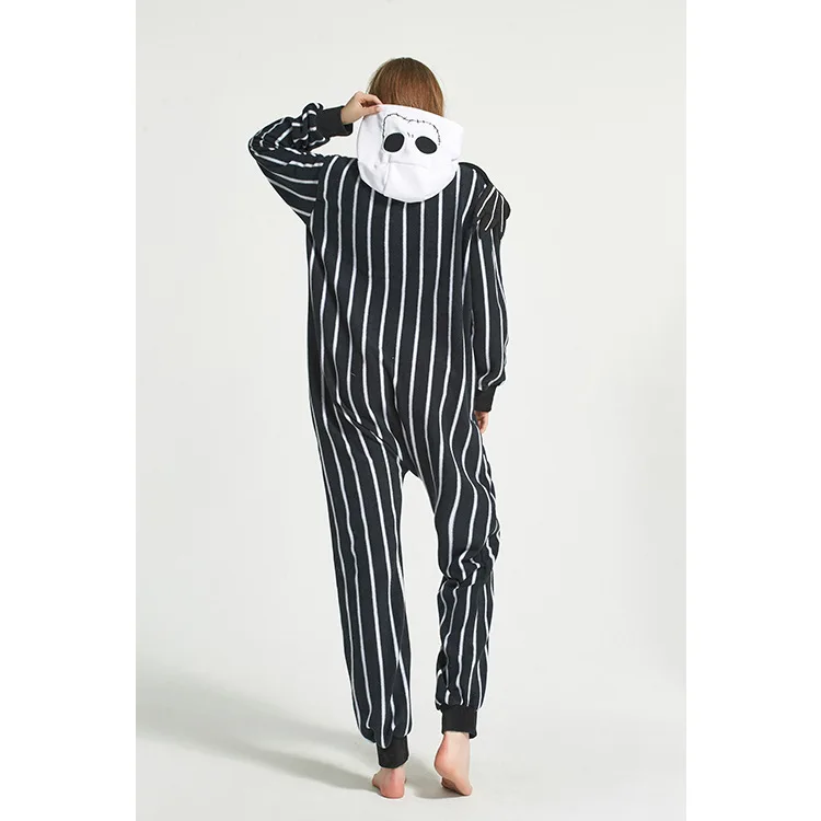 2020 Пижама-кигуруми из флиса для взрослых Кошмар перед Рождеством Джек Пижама