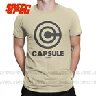 Capsule corp. DBZ Cool Dynocaps, аниме, Спортивная футболка, Забавные футболки, мужская одежда с короткими рукавами, подарочные футболки, хлопковая Футболка с круглым вырезом