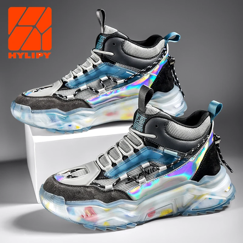 

Men Running Shoes Spring Breathable Non-Slip Wearable Laser Sports Shoes Gym Training Athletic Sneakers for Man Size 39-44