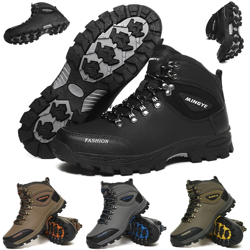 

Large Size 38-48 Outdoor Hiking Shoes Durable Anti-Skid Trekking Boots Waterproof Climbing Mountain Shoes Hunting Sneakers Men