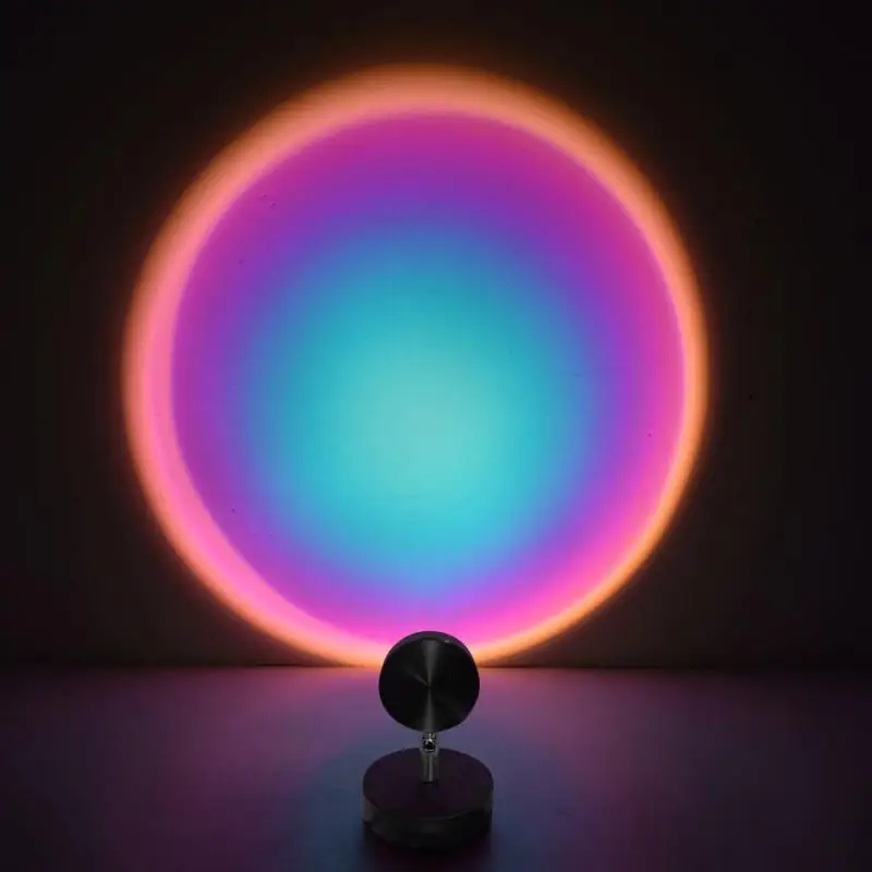 

Sunset Projection Night Lights Live Broadcast Background Projector Atmosphere Rainbow Lamp Decoration For Bedroom Wall Decor