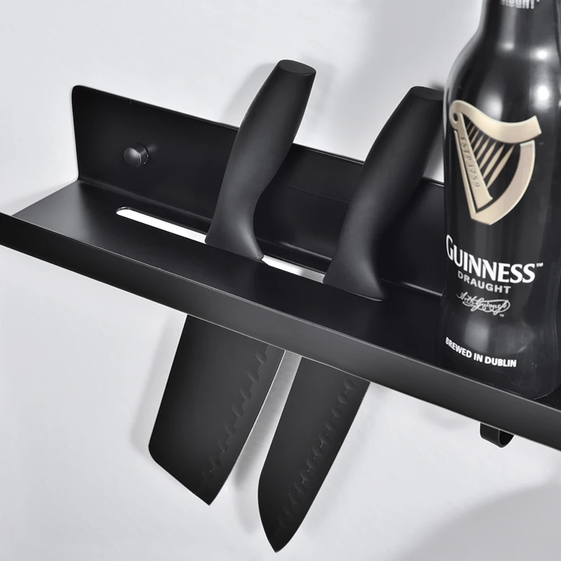 Полка для ванной черная полка из нержавеющей стали с 3 крючками настенная душа