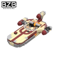 bzb moc star 41385 x 34 space series soro suub landspeeder fighter building blocks figure airship bricks kids gift toys