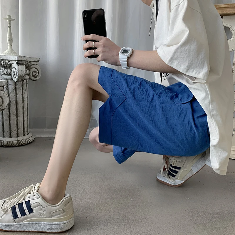 2020 Men Colorful Summer Casual Shorts Men's Oversize Harajuku Shorts Male Hip Hop Korean Knee Length Shorts 2XL