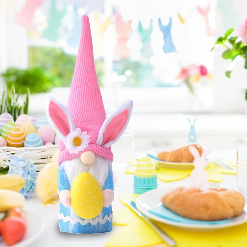 

Easter Eggs Bunny Gnome Handmade Swedish Tomte Rabbt Plush Toys Doll Spring Gift