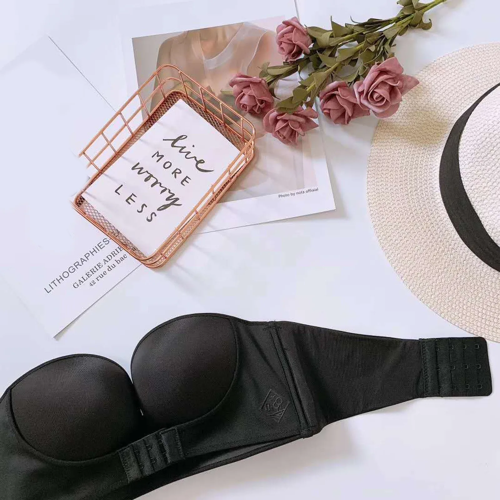 

2PCS Strapless Bra Push Up Bra Women Without Straps Sexy Bralette Push Up Bra Female Invisible Underwear Gorge Biustonosz